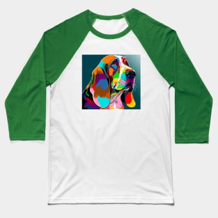 Basset Hound Pop Art Baseball T-Shirt